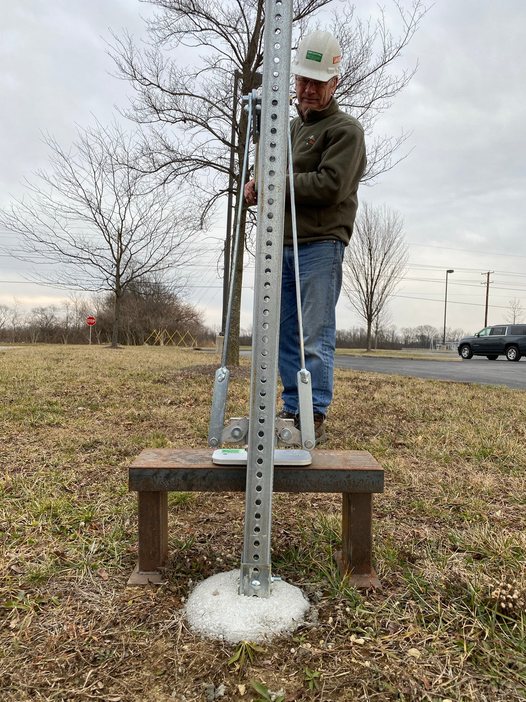 Make this table when pulling posts in concrete